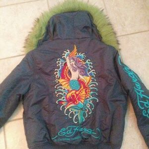 Ed Hardy Jacket Christian Audigier Tattoo Mermaid